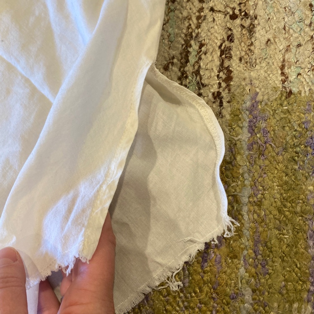 Vtg Unbranded Linen Top View 5